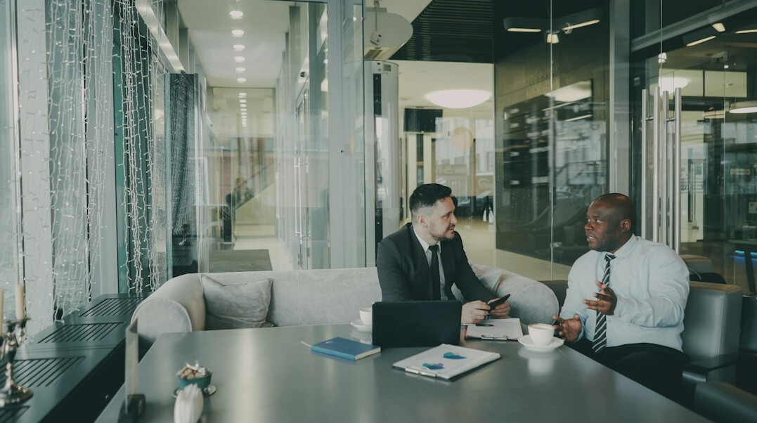 business partners discussion